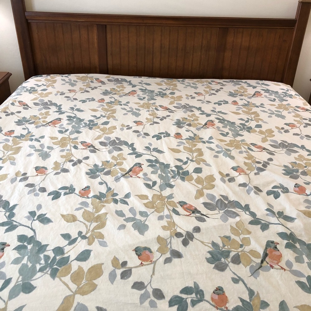 Pottery Barn Sadie Bird Organic King Duvet Cover